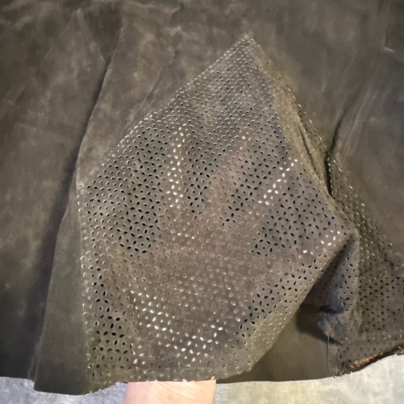 Boho Chic Suede Skirt Skotts Brown Size 8 Washable Midi Western Cowgirl 90s - Picture 10 of 10